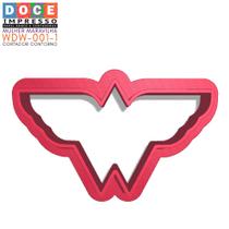 Cortador Pasta Americana Super Heróis Logo Mulher Maravilha Contorno Cortador Pasta Americana Super Heróis Logo Mulher Maravilha Contorno