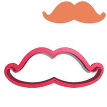 Cortador Pasta Doce Impresso Festa Desenho Infantil Bita Bigode Bigodudo Barba Mustache Cortador Pasta Doce Impresso Festa Desenho Infantil Bita Bigode Bigodudo Barba Mustache