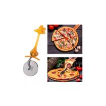 Cortador Pizza Amarelo Animado Divertido Inox