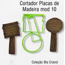 Cortador placas de madeira mod 10 - 3 pecas - Coleção Bia Cravol