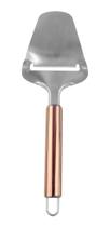 Cortador Plaina Queijo Espatula Fatiador Aço Inox Rose Gold