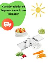 Cortador Ralador Fatiado de Legumes 4 em 1 com Boleador Frutas Verduras Kit Profissional Cortador Ralador Fatiado de Legumes 4 em 1 com Boleador Frutas Verduras Kit Profissional