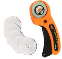 Cortador Rotativo C/ 5 Lâminas 45mm Couro Tecido Papel Artes - Rotary Cutter