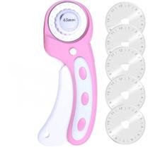 Cortador Rotativo C/ 5 Lâminas 45mm Couro Tecido Papel Cortador Rotativo C/ 5 Lâminas 45mm Couro Tecido Papel