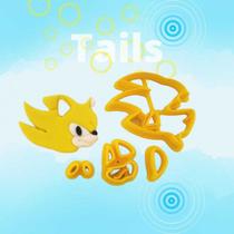Cortador Sonic - Rosto Miles Tails 5,5cm - Cia do Molde