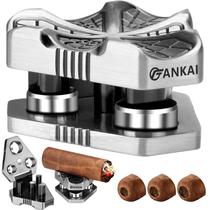 Cortador triplo Cigar Punch FANKAI 2 em 1 com suporte Cortador triplo Cigar Punch FANKAI 2 em 1 com suporte