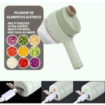 Cortador Triturador Elétrico Multifuncional Aço Inoxidável Elétrico De Legumes 4 Em 1 Sem Fio Alho Com Carregamento Para