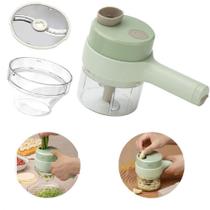 Cortador Triturador Eletrico para Vegetais e Carnes Multifuncional USB Escova