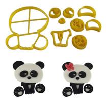 Cortador Urso Panda 2 em 1 Grande 10cm