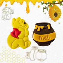 Cortador Urso Ursinho Pooh e Pote de Mel