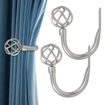 Cortain Holdbacks HIKMLK Geometric Industrial Ferro fundido, 2 unidades