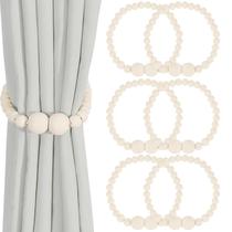 Cortain Tiebacks KLOGTSIND Magnetic Wood Bead, pacote com 6