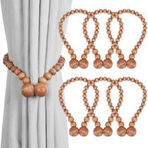 Cortain Tiebacks KLOGTSIND Magnetic Wood Bead, pacote com 6