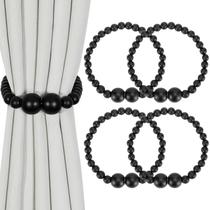 Cortain Tiebacks KLOGTSIND Wood Bead Magnetic, pacote com 4