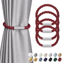 Cortain Tiebacks NICEEC Mini Magnetic Modern Style, pacote com 4 unidades de vinho