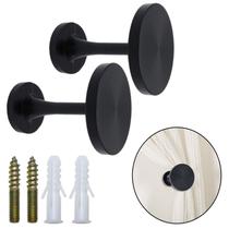 Cortain Tiebacks Shonmogar Zinc Alloy, montado na parede, pacote com 2 unidades pretas Cortain Tiebacks Shonmogar Zinc Alloy, montado na parede, pacote com 2 unidades pretas