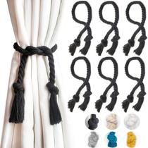 Cortain Ties Rope Yteseery, pacote com 6 unidades de algodão natural ao ar livre