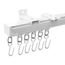 Cortain Track MakeFeile para montagem em teto/parede Heavy-Duty White