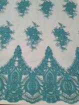 Corte de Tecido TULE DE RENDA - 0,50 x 1,35 m - Azul Tifany Corte de Tecido TULE DE RENDA - 0,50 x 1,35 m - Azul Tifany