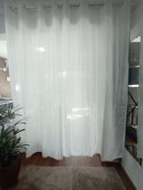 Cortin Satiné cetim amassado 2,30x2,64 pérola 11076 - ideal para cozinha , varanda sala de jnatar