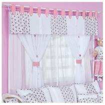 Cortina 07 Peças Quarto de Bebê Menina Menino Decoração