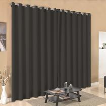 Cortina 100% Blackout Em Tecido Grosso 5,00X2,80M Preto