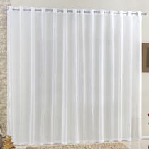 Cortina 2 Mts Sala Quarto Voal e Linho para Varão Barata Branca - 100% Poliéster Cortina 2 Mts Sala Quarto Voal e Linho para Varão Barata Branca - 100% Poliéster