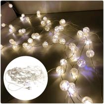 Cortina 200 Lâmpadas Bolinha Com Fio Fada Bivolt 3x2 Metros