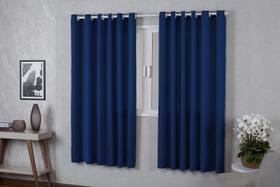 Cortina 2,00x1,40 Oxford Quarto Sala Cozinha Azul Royal - Sofisticada Moda Casa