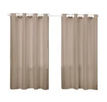 Cortina 2,20X1,70 Microfibra Liso Avelã Ilhós Branco Cortina 2,20X1,70 Microfibra Liso Avelã Ilhós Branco