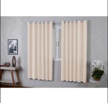 Cortina 2,20X1,70 Microfibra Liso Palha ilhós Branco Cortina 2,20X1,70 Microfibra Liso Palha ilhós Branco