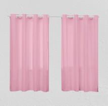 Cortina 2,20X1,70 Microfibra Liso Rosa Ilhós Branco Rios Enxovais Cortina 2,20X1,70 Microfibra Liso Rosa Ilhós Branco Rios Enxovais