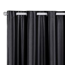 Cortina 2,80m X 1,60m Sala Quarto Blackout 100% Corta Luz PVC - Preto