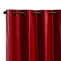 Cortina 2,80m X 1,60m Sala Quarto Blackout 100% Corta Luz PVC - Vermelho