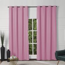 Cortina 2,80x2,40 Rosa Para Porta Janela Grande Blackout PVC