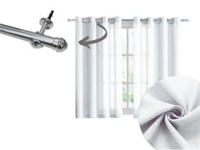 Cortina 3 Metros Sala Com Varão Incluso 2 Metros Rústica 300mx1,60m