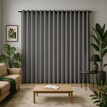 Cortina 3 Metros Tecido Oxford Grosso 3,00 X 2,50 Largura Pra Quarto Sala Janela Varão Simples Premium