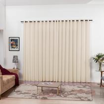 Cortina 3 Metros Tecido Oxford Grosso 3,00 X 2,50 Largura Pra Quarto Sala Janela Varão Simples Premium - F.V Enxovais