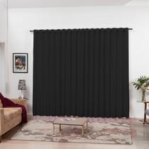 Cortina 3 Metros Tecido Oxford Grosso 3,00 X 2,50 Largura Pra Quarto Sala Janela Varão Simples Premium - F.V Enxovais