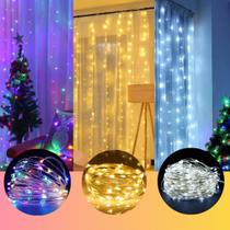 Cortina 300 Leds 3x3 Luzes Natal Decoração Festas Casamentos Fio Transparente Luzes De Fada
