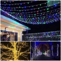 Cortina 300 Leds 8 funcoes 3M *2,0m colorido C/ Fio Branco 220v-353 - V8 Cortina 300 Leds 8 funcoes 3M *2,0m colorido C/ Fio Branco 220v-353 - V8