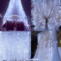 Cortina 300leds 220v Branco Frio 3mx2,5m Fixo Decoração