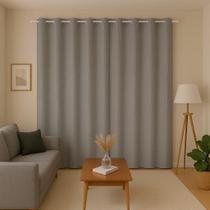 Cortina 3,00x2,20 Quarto Sala Escritorio Cinza Cortina 3,00x2,20 Quarto Sala Escritorio Cinza