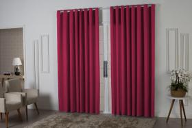 Cortina 3,00x2,20 Quarto Sala Escritorio Vermelho