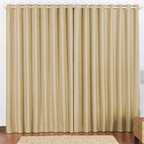 Cortina 3M Quarto Escritório Blackout Varão Avelã