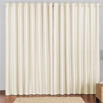 Cortina 4 Mts Quarto Escritório Blackout Original Varão Bege