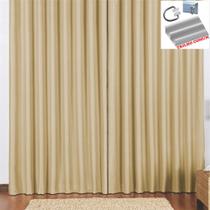 Cortina 4 Mts Sala Quarto Escritório Blackout Original para Trilho Comum - Avelã - 100% Poliéster Cortina 4 Mts Sala Quarto Escritório Blackout Original para Trilho Comum - Avelã - 100% Poliéster