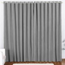 Cortina 4 Mts Sala Quarto Oxford Trilho Suisso Baratissima Cinza