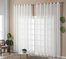 Cortina 4,00 x 2,80 Voil Linho Gaze Flame Luxo Várias Cores