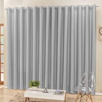 Cortina 4M Escritório Semiblackout Trilho Suisso Cinza Cortina 4M Escritório Semiblackout Trilho Suisso Cinza